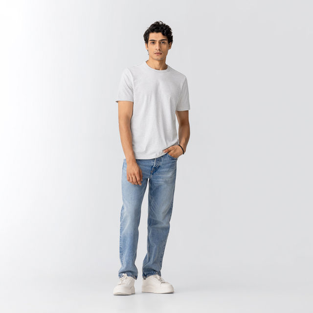 March Men's Cotton Heavy Crew | Marble - 2XL