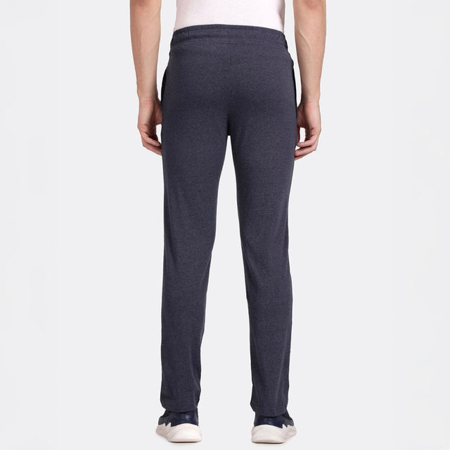 Pepe Jeans Men's Track Pant Cotton Rich Solid Mid-Rise Stretch Fabric Ultra Soft Absorbent | Black - L