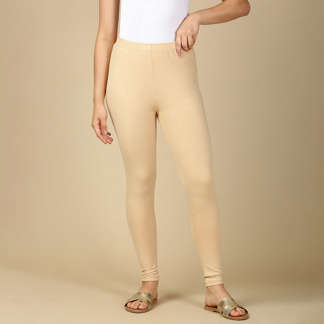 Pynk Women s Flexi-fit 360  Stretch Ankle Length Premium Cotton Leggings | Skin | Free Size