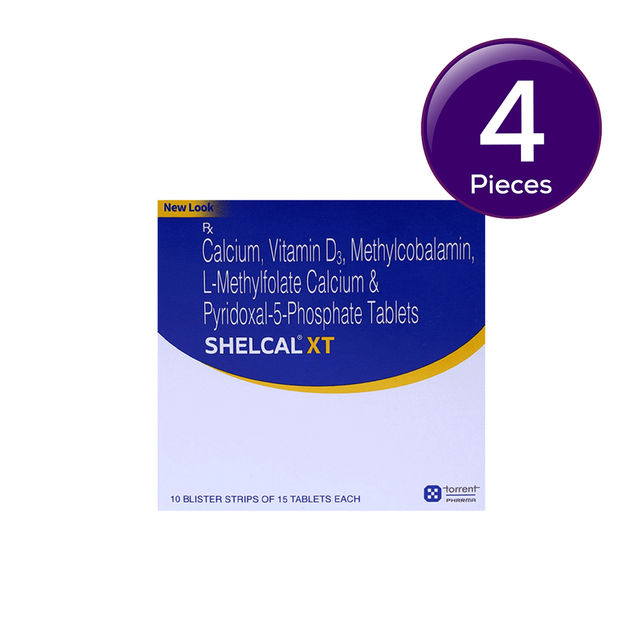 Shelcal Xt Tablet 15 pc X 4 Combo