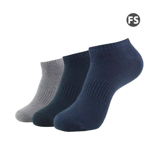 Jockey 7097 Mens Compact Cotton Stretch Low Show Socks|PO3 | Multi Colour-FS