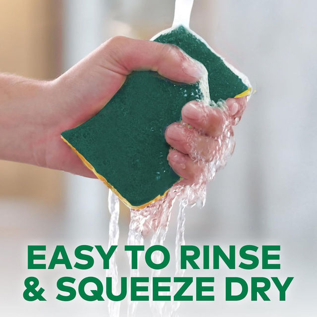 Pril Lime Dishwash Liquid Pouch(2l) & Scotch-Brite Scrub Sponge (Pack Of 3)(1pc) Combo 
