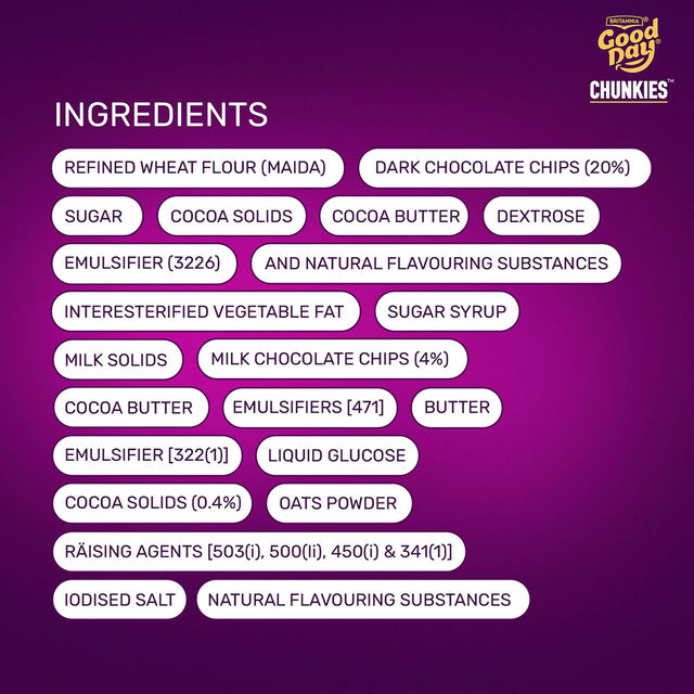 Britannia Good Day Chunky Chocolate Flavoured Biscuits | Preservative-free Combo