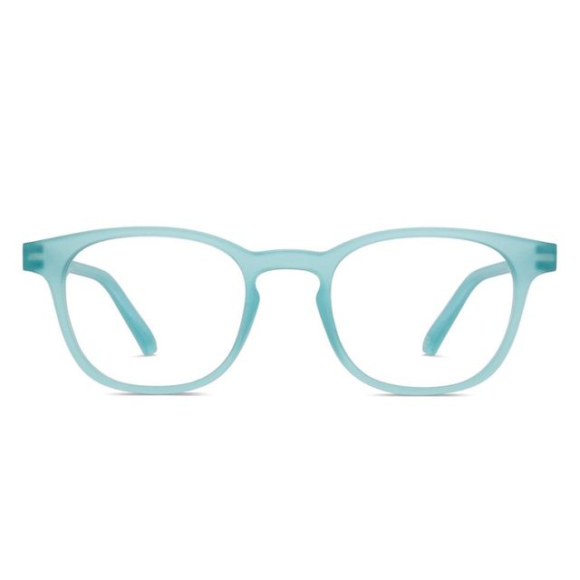 Lenskart Hustlr Unisex Solid Plastic Computer Glasses | Blue Sky - Small