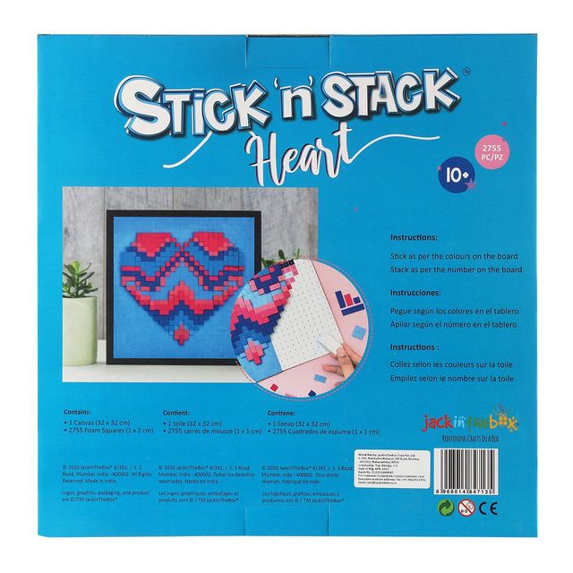 Jackinthebox Stick 'N' Stack Heart - Art & Craft Kit