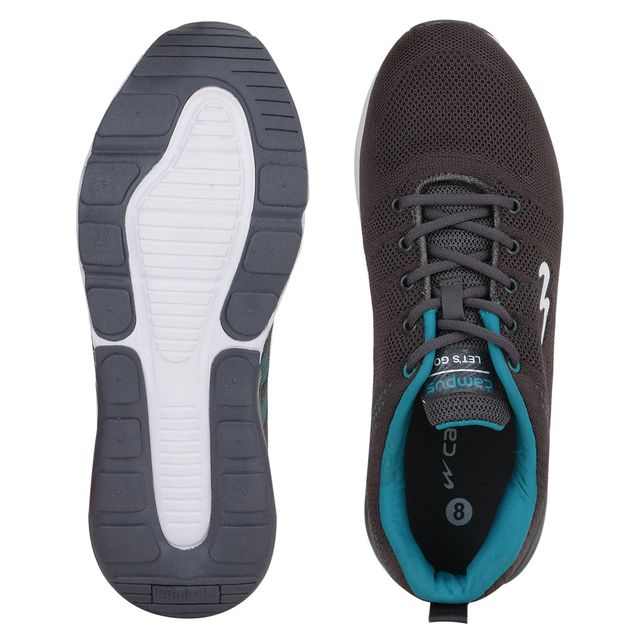 Campus Syrus Grey Teal Blue Men's Running Shoes - UK 6