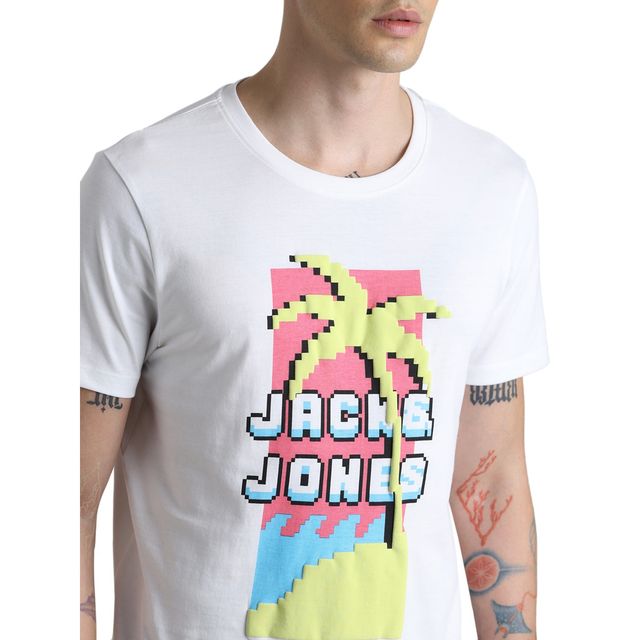JACK & JONES Men's Regular Fit T-shirt | White - XL