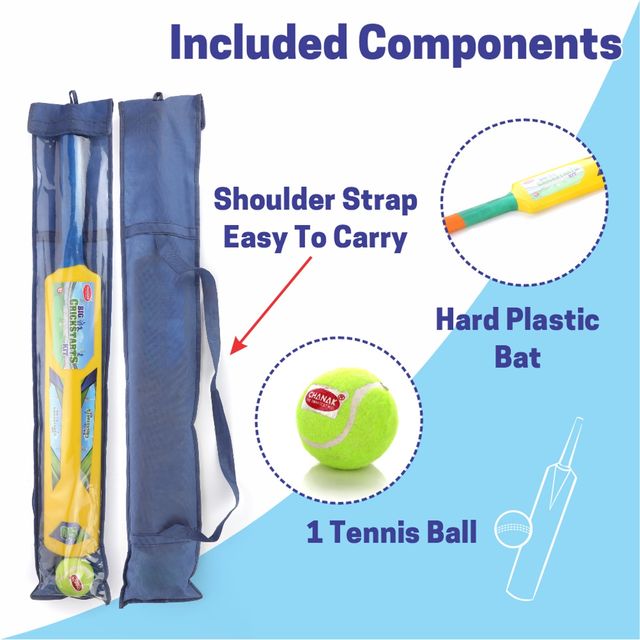 Aditi Toys Plastic Cricket Set For Kids With 1 Cricket Bat, 1 Tennis Ball, Cricket Kit For Kids 3+