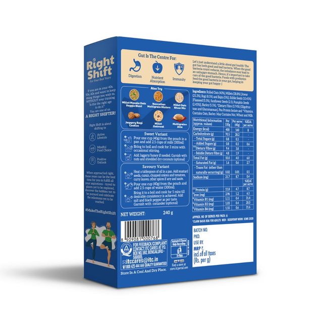 ITC Right Shift Oats++, Millets & Seeds, High Protein Rolled Oats, Helps manage weight