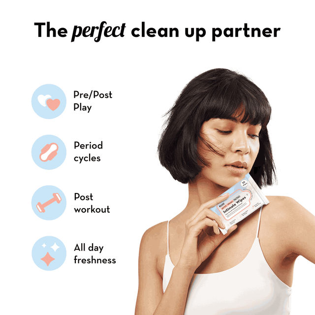 Plush Intimate Play Wipes Combo For Men & Women Skin Friendly, No Mess | 10 Pulls Per Pack