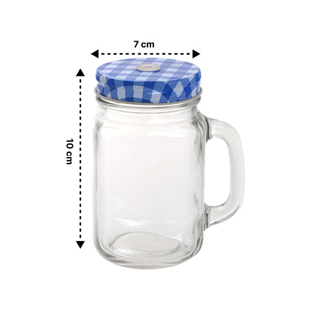 BAY6 Mason Jar Set with Straw - 400 ml - (2pc)