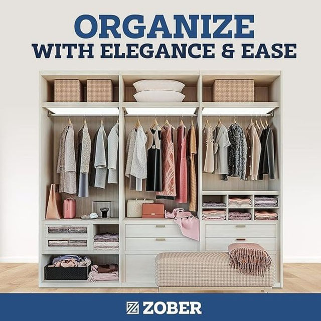 Lifelong Zober Wooden Suit Hangers Pack-10 With Non Slip Pants Bar | 360 Swivel Hook