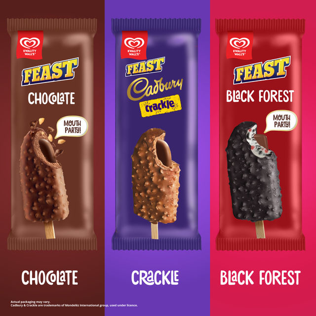 Kwality Wall's Feast Cadbury Crackle Stick 70 ml Combo