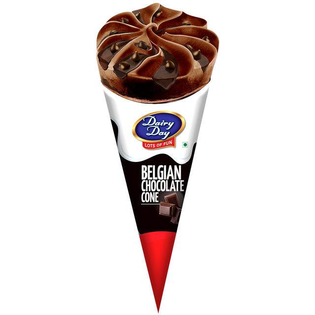 Dairy Day Belgian Chocolate Ice Cream Cone 120 ml Combo