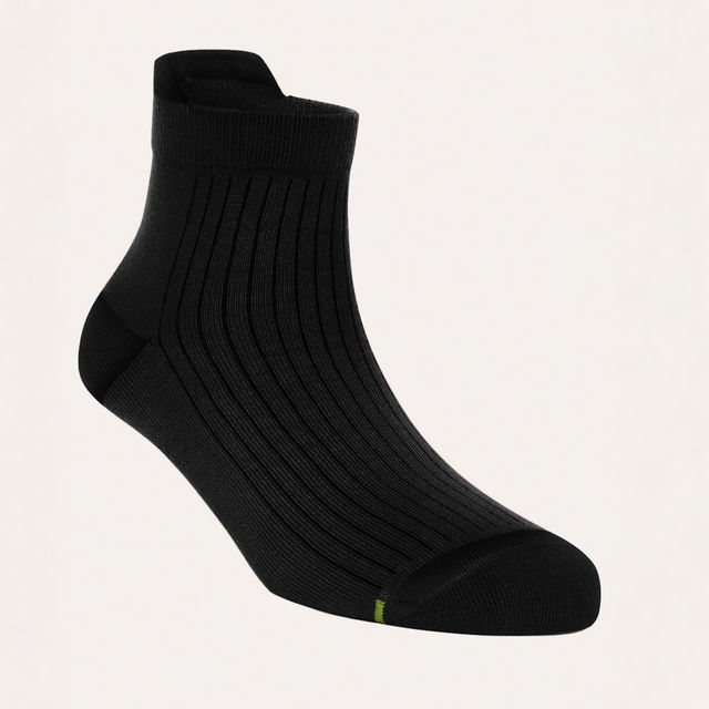 Freecultr Unisex Striped Cotton Blend Ankle Socks | Black - Free Size 1 pc X 2 Combo