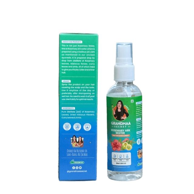 Nidhi'S Grandmaa Secret Rosemary Water Ark - Hair Thickening Mist Spray - Pure Distillate