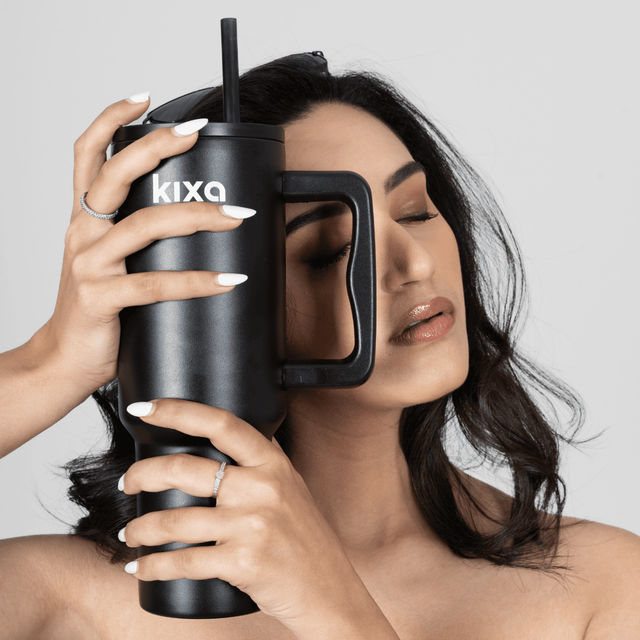 Kixa 1.2 L Insulated and Leakproof Oasis Tumbler With Lid And Straw | Midnight