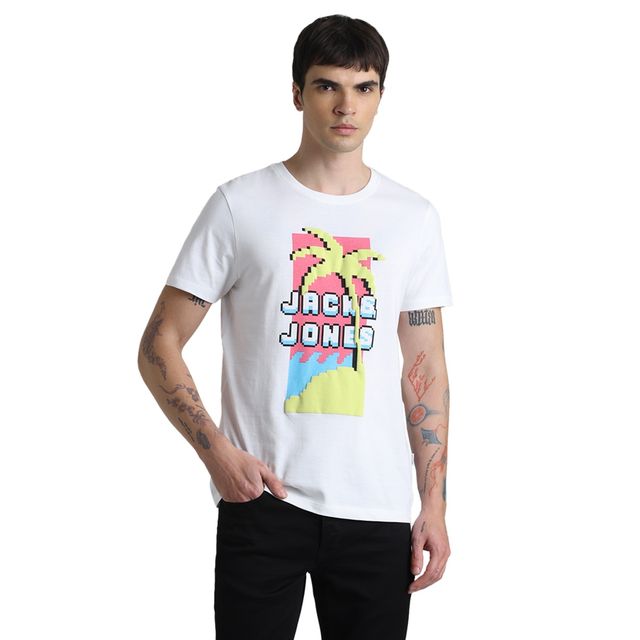 JACK & JONES Men's Regular Fit T-shirt | White - XL