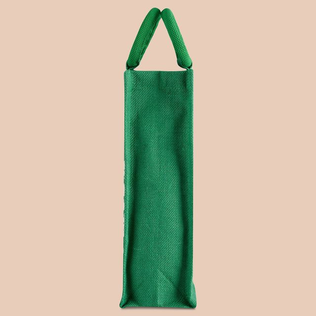 Jute Cottage Carry Bag - Bottle Bag Warli Print | Eco-friendly | Stylish | Green | 14 x 5 x 4.5