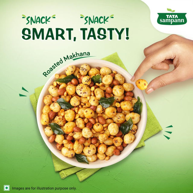 Tata Sampann High Protein Makhana (Foxnut) | Phool Makhana for Prasadam - 100% Natural and Fat Free