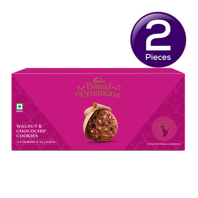 Sunfeast Baked Creations Walnut & Choco Chip 120 g Combo