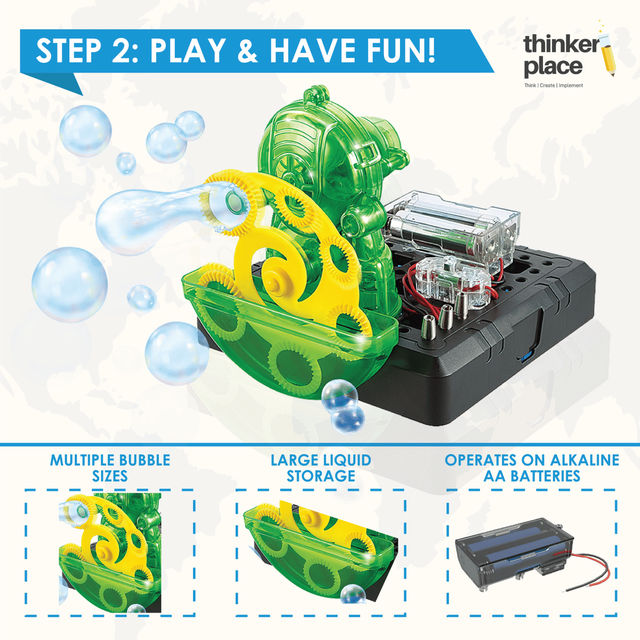 ThinkerPlace Bubble Science DIY Kit | Learn Surface Tension with Fun Bubble Game (Age 8+)