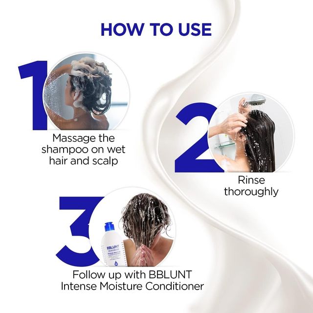 Bblunt Complete Moisture Combo for Healthy Hair with Vitamin E & Jojoba:  Shampoo 300ml & Conditioner 250g & Hair Mask 250g  Combo