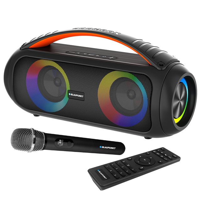 Blaupunkt Atomik Bb50 Wireless Party Speaker 50Watts,Hd Sound Karaoke With Mic(Dark Black)