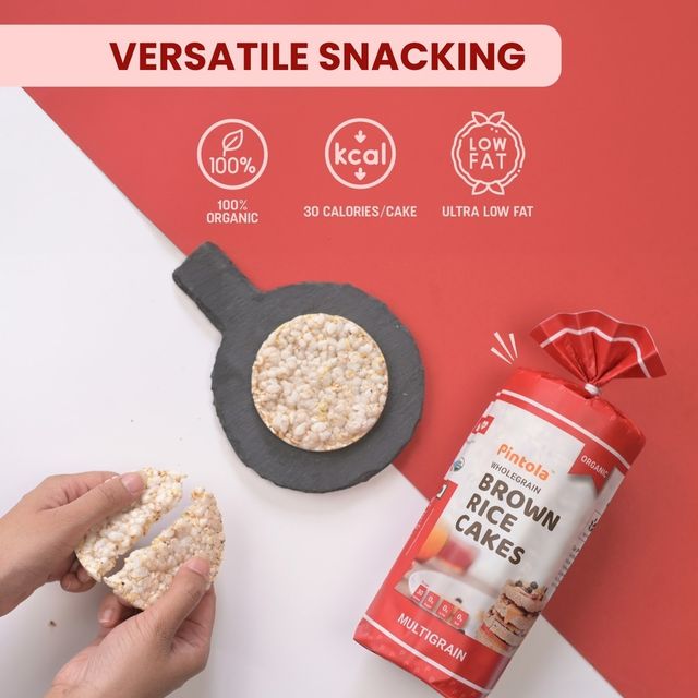 Pintola Organic Wholegrain Brown Rice Cakes Multigrain 125 g Combo