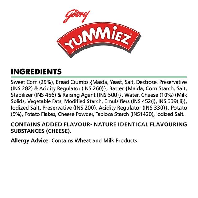 Godrej Yummiez Cheese Corn Nuggets 400 gms X 2 Combo