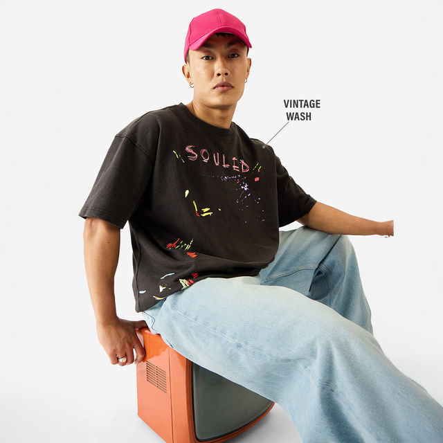 Buy The Souled Store Men's TSS Originals Stitch Oversized T-shirt