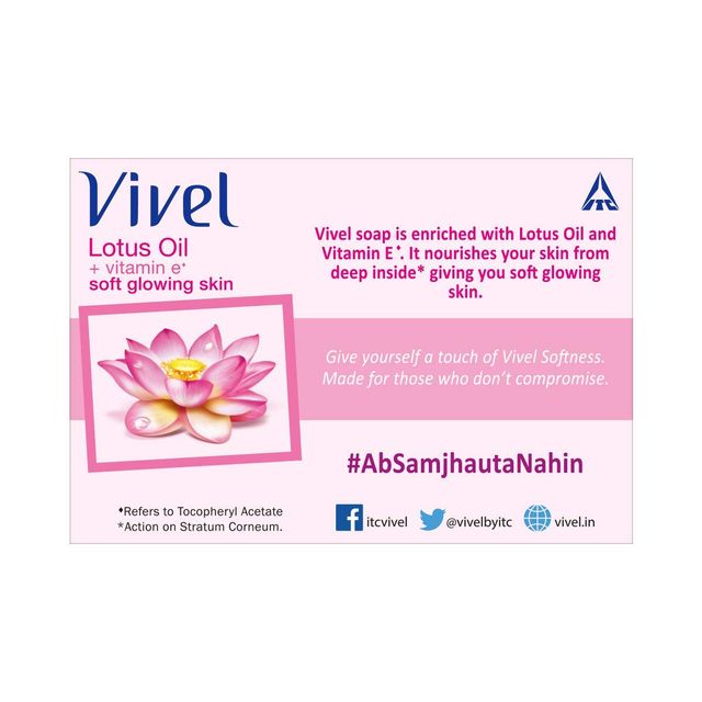 Vivel Lotus Oil Soap, Soft Glowing Skin With Vitamin E