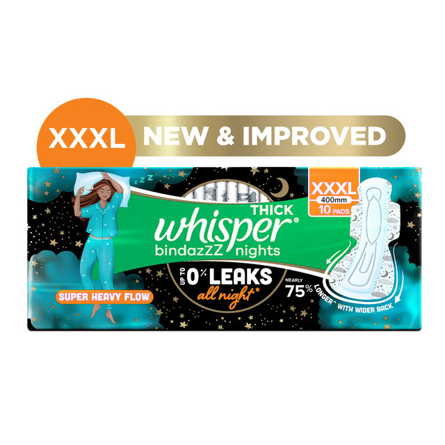 Whisper Bindazzz Nights XXXL Sanitary Pads