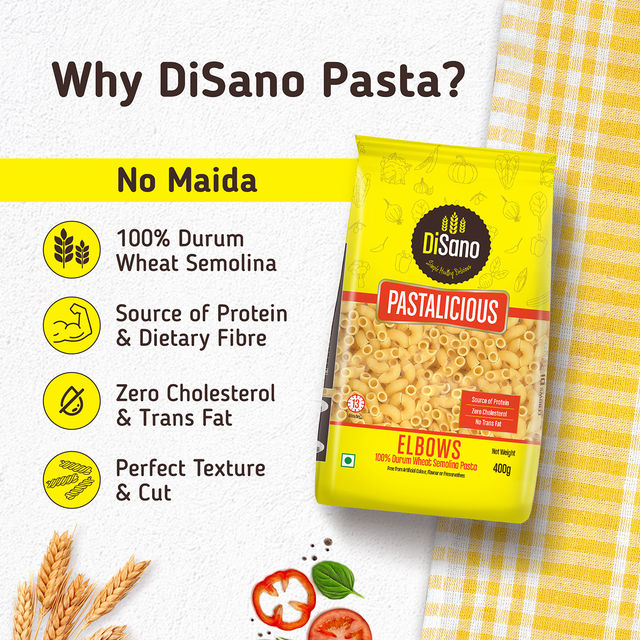 Disano Elbow Pasta, 100% Durum Wheat, No Maida