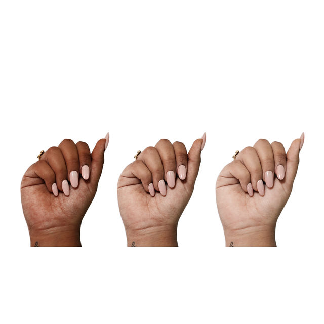 Soezi Press On Nails- Beige Craze- 24 Reusable Nails - Ready To Wear Kit - Medium Oval