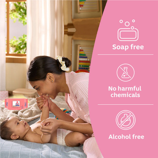 Johnson's Baby Skincare Wipes For Kids | 0 - 3 years Twin pack (72 pcs)