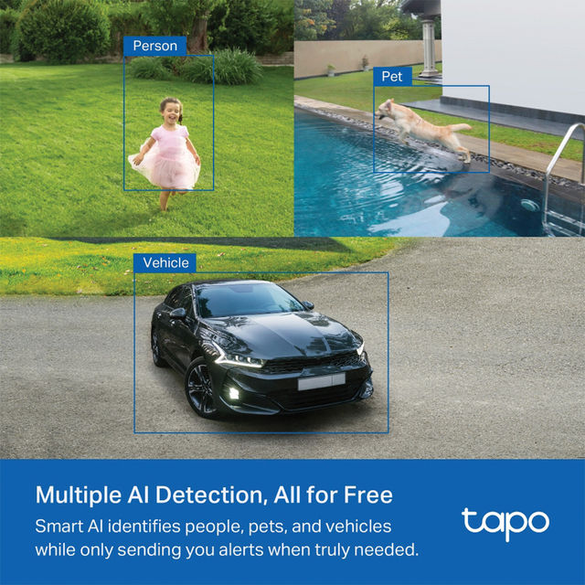 TP-Link Tapo C425 KIT 2K QHD Solar-Powered Security Camera Kit, AI Detection, IP66 Weatherproof