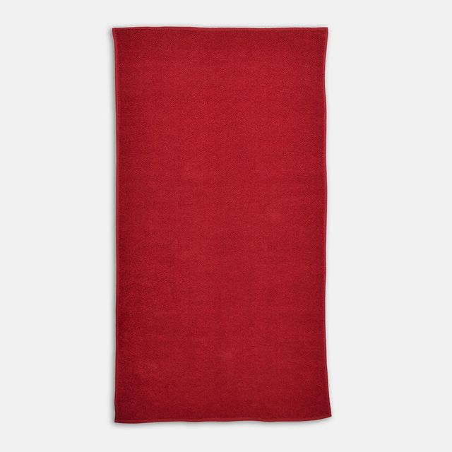Fabindia Red Cotton Pile Hand Towel