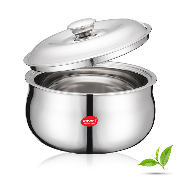 Jensons Stainless Steel Trendy Belly Casserole 2100 ml