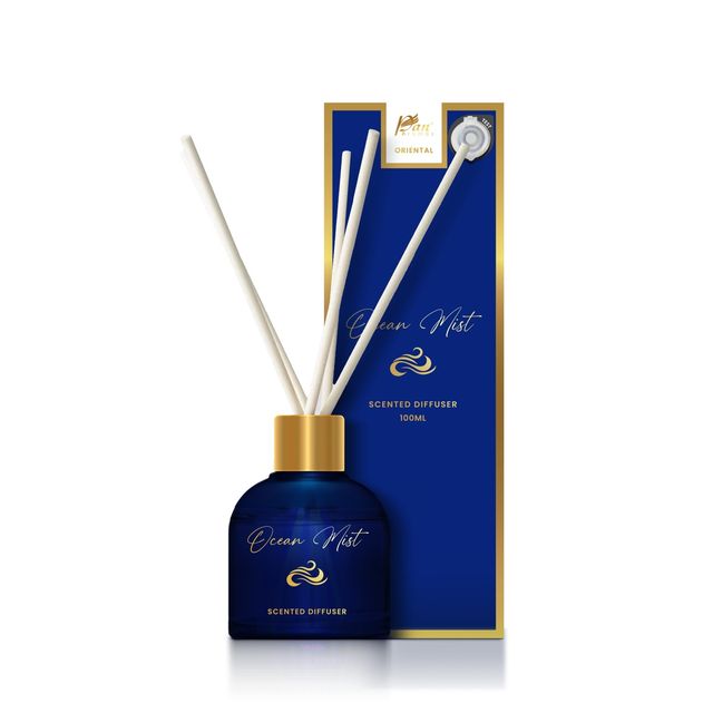 Pan Aromas Oriental Scented Reed Diffuser - Ocean Mist| Rakhi Gift for Brother & Sister