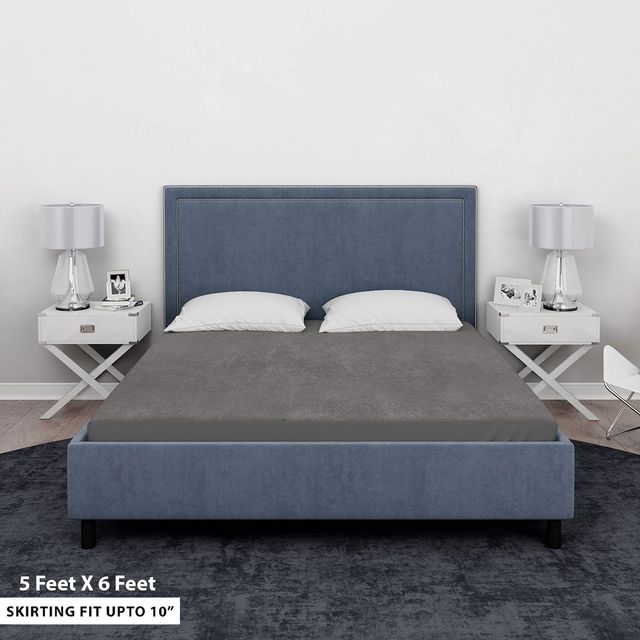 Sassoon Queen Size Bed Mattress Protector | 5 x 6 Feet | Grey