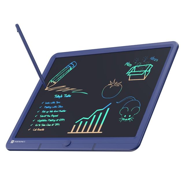 Portronics Ruffpad 15M 15 Inch Re-Writable Multicolor Lcd Writing Pad