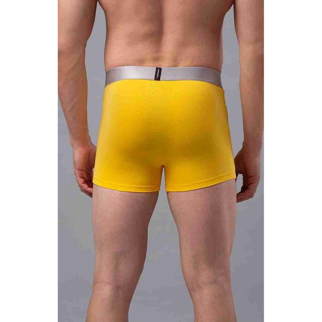 Underjeans By Spykar Men's Solid Trunk | Yellow - S