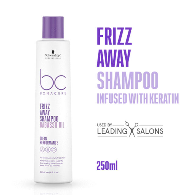 Schwarzkopf Professional Bonacure Frizz Away Shampoo With Babassu Oil,With Vegan Keratin(250ml) & Schwarzkopf Professional Bonacure Frizz Away Conditioner With Babassu Oil With Vegan Keratin(200ml) Combo