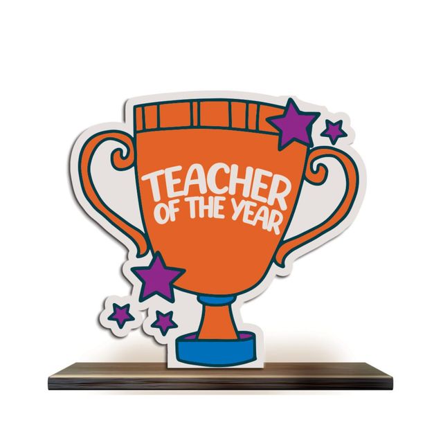 Mad Over Print Teacher Of The Year Trophy for Mother's Day