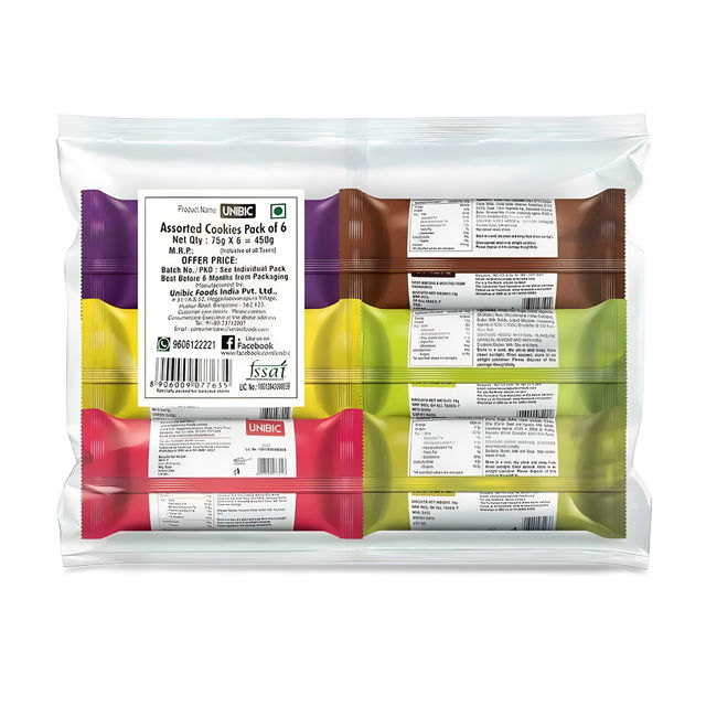 Unibic Assorted Cookies Pack of 6