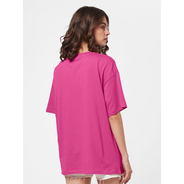 The Souled Store Women's Aladdin Her Grace Oversized T-shirt | Pink - XS