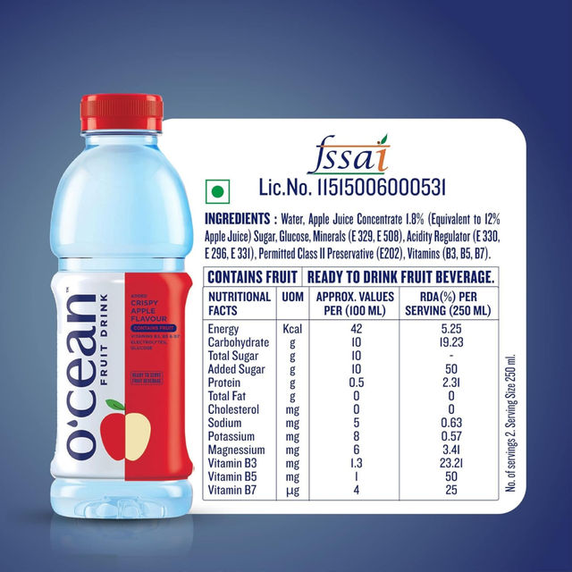 O'cean Beverages Crispy Apple Flavoured Water
