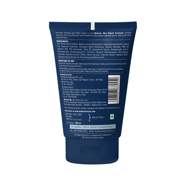 The Beard Story Face Wash With Activated Charcoal Deep Cleansing Pollution Control & Oil Absorption