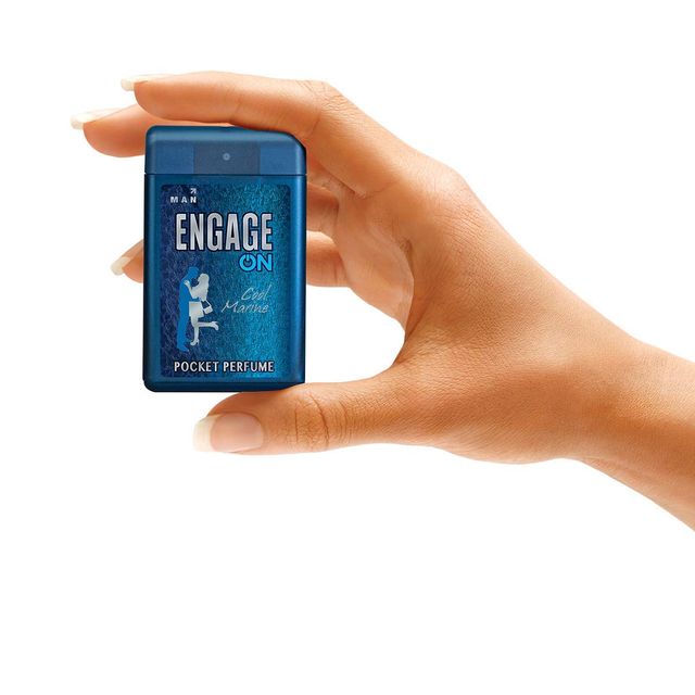 Engage ON Cool Marine Pocket Perfume For Men, Citrus & Fresh Fragrance